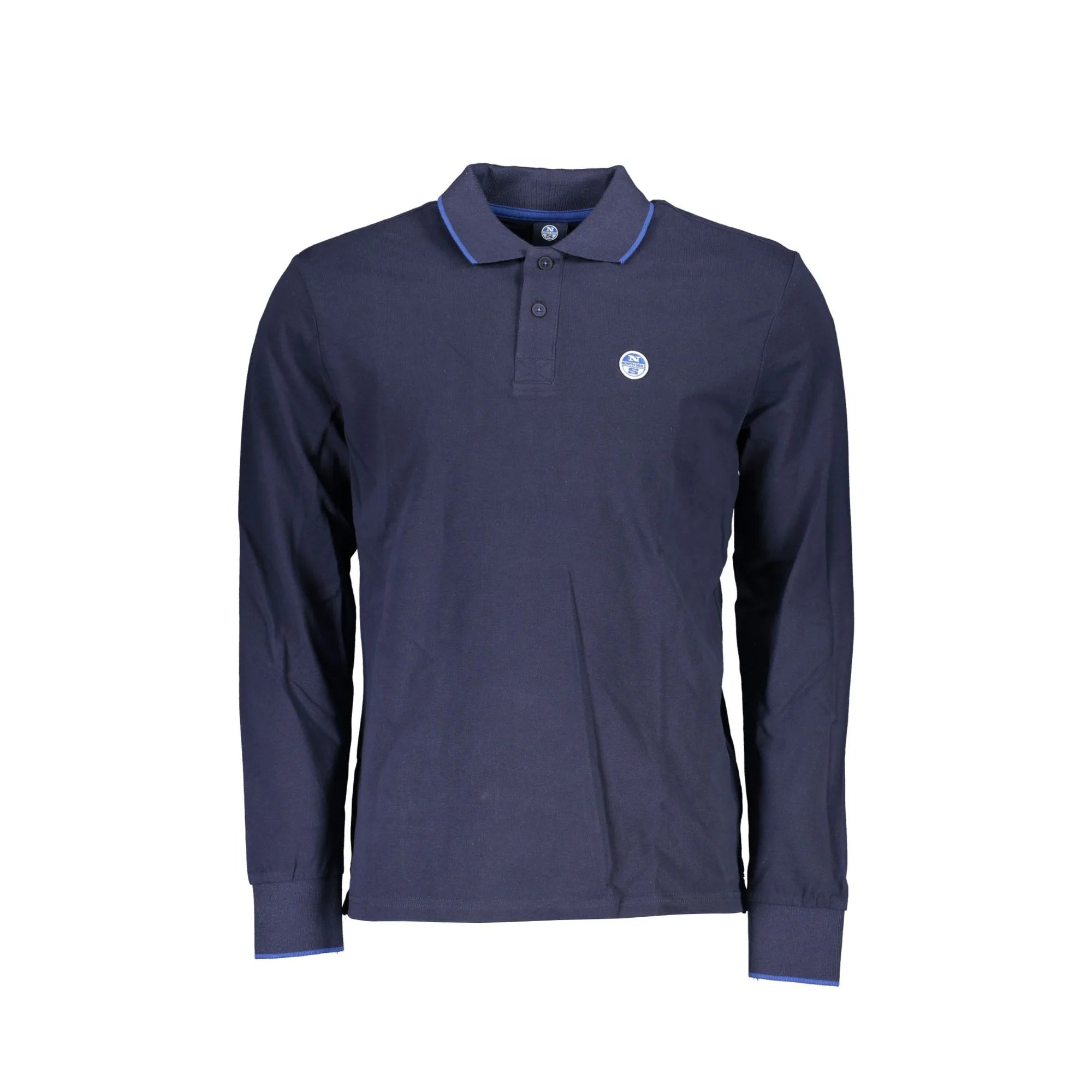 North Sails Polo Maniche Lunghe Uomo Blu Logo - foto prodotto